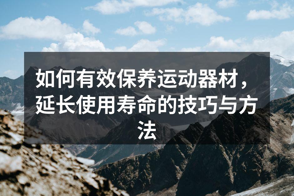 运动器材清洁过程